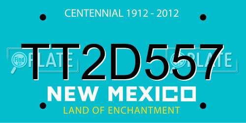 TT2D557 New Mexico License Plate