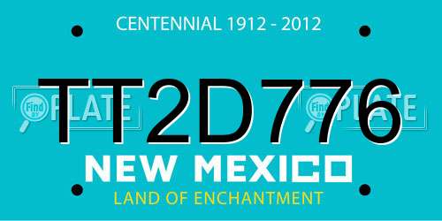 TT2D776 New Mexico License Plate