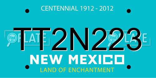 TT2N223 New Mexico License Plate
