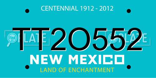 TT2O552 New Mexico License Plate