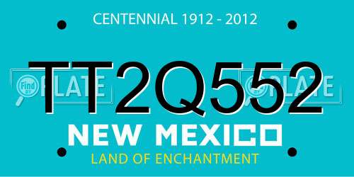 TT2Q552 New Mexico License Plate