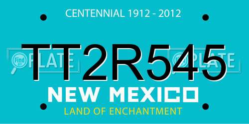 TT2R545 New Mexico License Plate