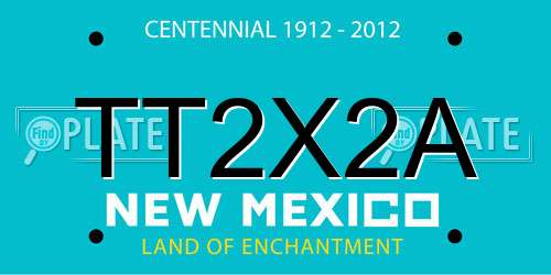 TT2X2A New Mexico License Plate