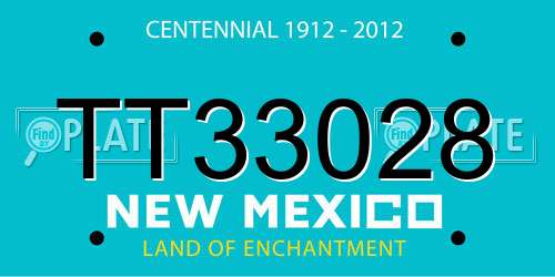 TT33028 New Mexico License Plate
