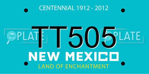TT505 New Mexico License Plate