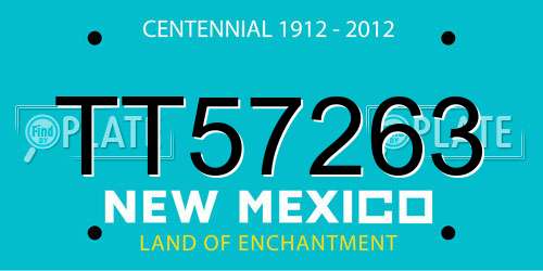 TT57263 New Mexico License Plate
