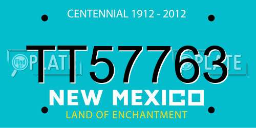 TT57763 New Mexico License Plate