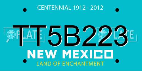 TT5B223 New Mexico License Plate