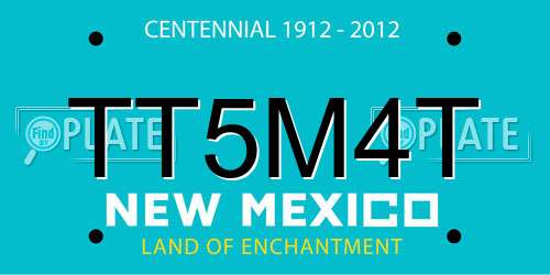 TT5M4T New Mexico License Plate