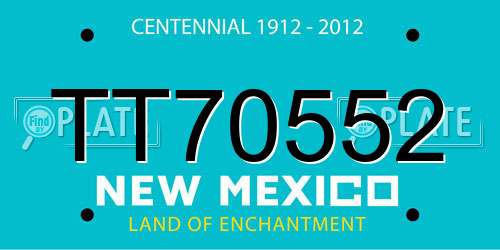 TT70552 New Mexico License Plate