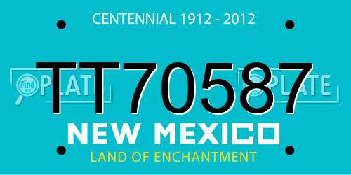 TT70587 New Mexico License Plate