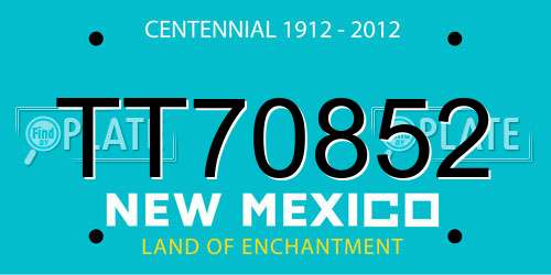 TT70852 New Mexico License Plate