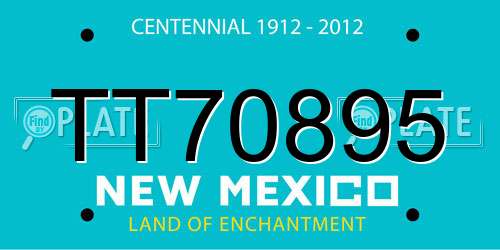 TT70895 New Mexico License Plate