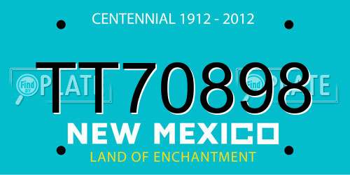 TT70898 New Mexico License Plate