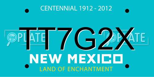 TT7G2X New Mexico License Plate