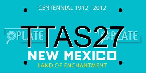 TTAS27 New Mexico License Plate