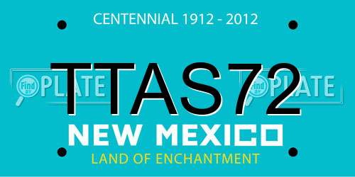 TTAS72 New Mexico License Plate