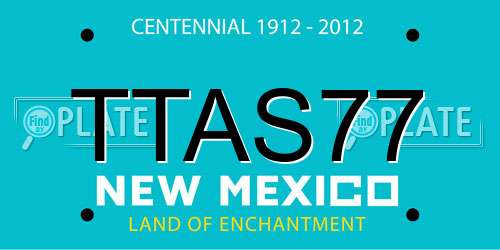 TTAS77 New Mexico License Plate