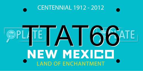 TTAT66 New Mexico License Plate