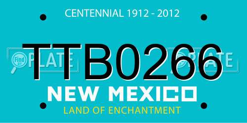 TTB0266 New Mexico License Plate