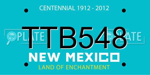 TTB548 New Mexico License Plate