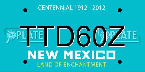 TTD60Z New Mexico License Plate