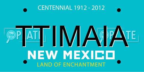 TTIMAIA New Mexico License Plate