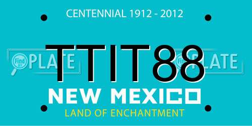 TTIT88 New Mexico License Plate