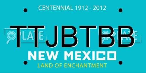 TTJBTBB New Mexico License Plate