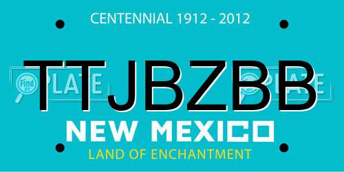 TTJBZBB New Mexico License Plate