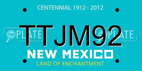 TTJM92 New Mexico License Plate