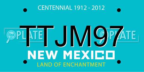 TTJM97 New Mexico License Plate