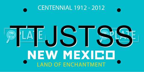 TTJSTSS New Mexico License Plate