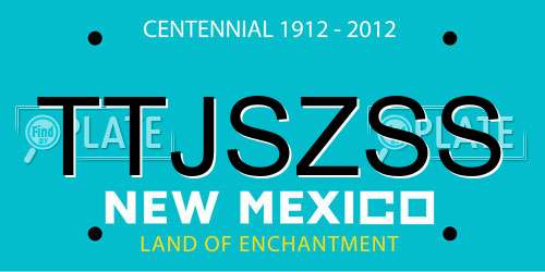TTJSZSS New Mexico License Plate