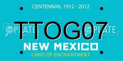 TTOG07 New Mexico License Plate