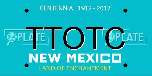 TTOTC New Mexico License Plate