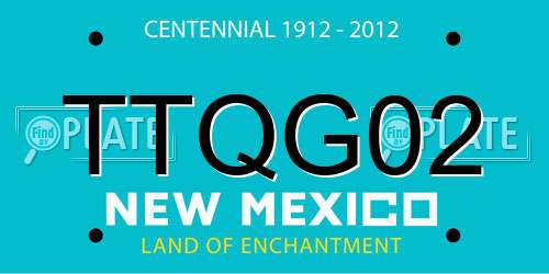 TTQG02 New Mexico License Plate