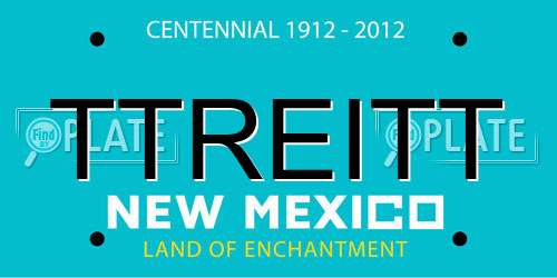 TTREITT New Mexico License Plate