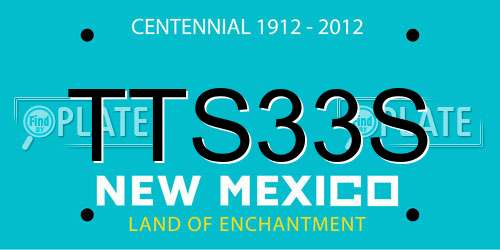 TTS33S New Mexico License Plate