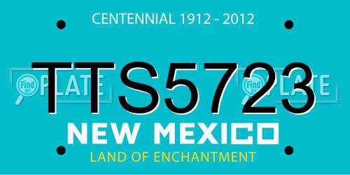 TTS5723 New Mexico License Plate