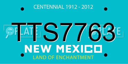 TTS7763 New Mexico License Plate
