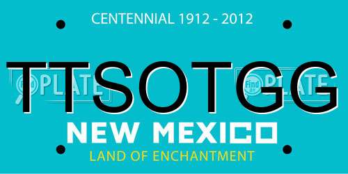TTSOTGG New Mexico License Plate