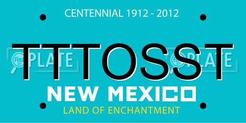 TTTOSST New Mexico License Plate