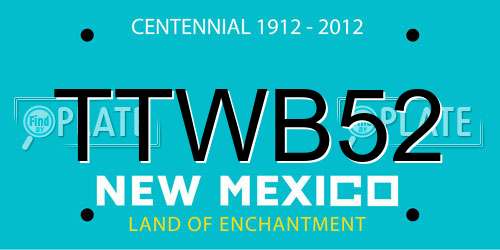 TTWB52 New Mexico License Plate
