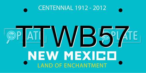 TTWB57 New Mexico License Plate