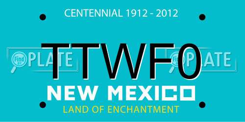 TTWF0 New Mexico License Plate