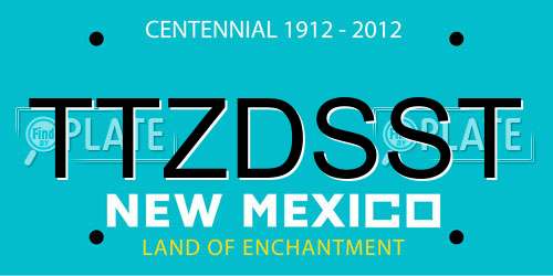 TTZDSST New Mexico License Plate