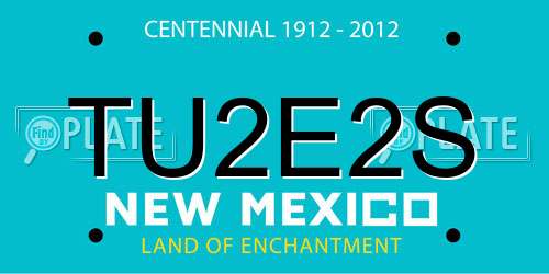 TU2E2S New Mexico License Plate