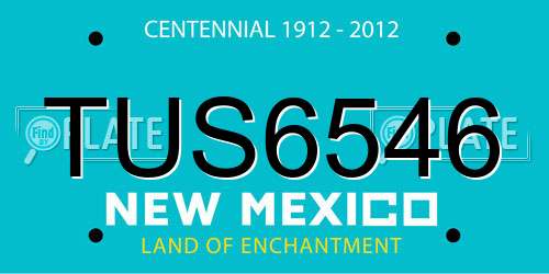 TUS6546 New Mexico License Plate
