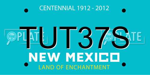 TUT37S New Mexico License Plate
